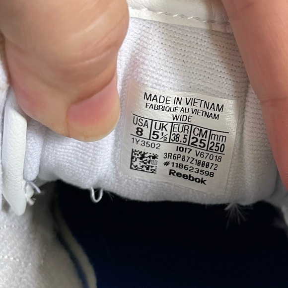 Reebok Classic Renaissance White Leather Sneakers Size 8 - Picture 7 of 8